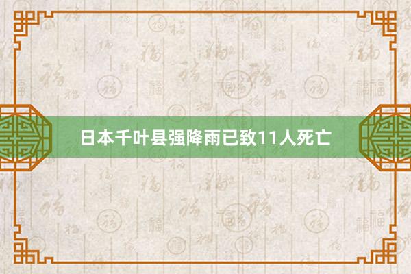 日本千叶县强降雨已致11人死亡